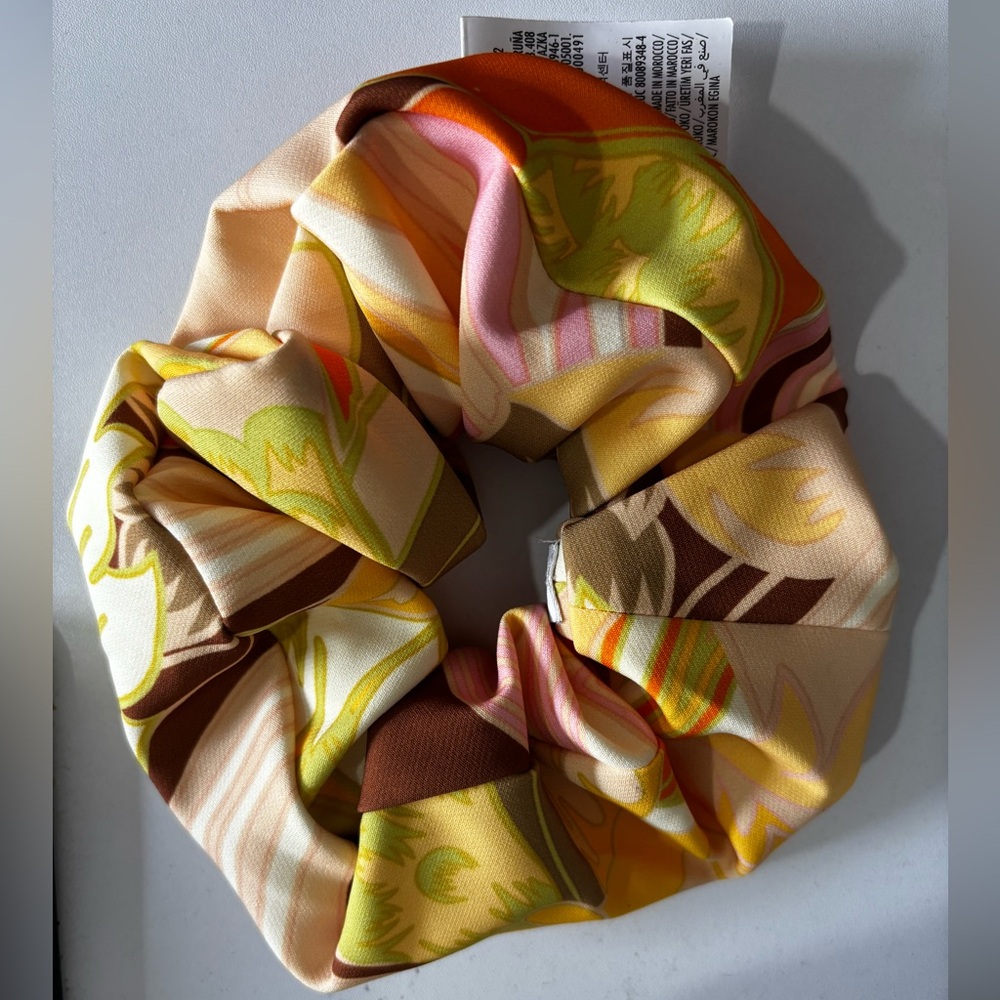 Zara Multicolor Patterned Scrunchie